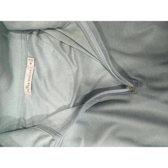 Women's Peter Millar Light Blue Quarter-Zip Long Sleeve Pullover - Medium - Picture 2 of 4